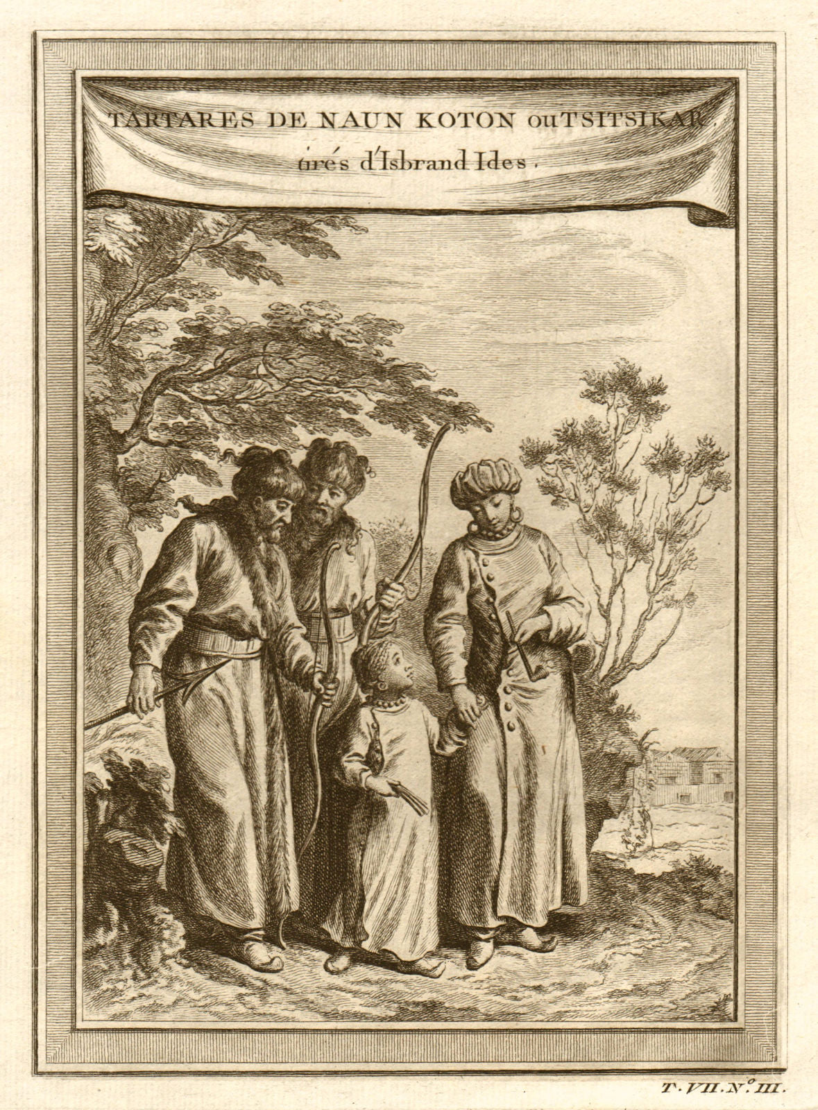 'Tartares de Naun Koton ou Tsitsikar'. Qiqihar, Heilongjiang China. Archery 1749